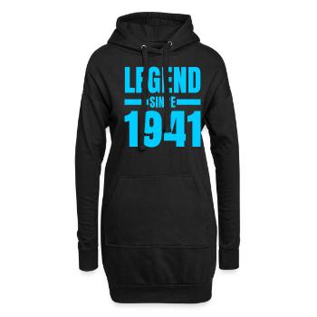 80. Geburtstag 80 Jahre Geburtstagsgeschenkidee - Hoodie-Kleid - Schwarz - Vorne
