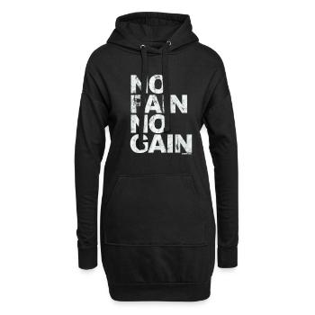 No Pain No Gain - Training Fitness Männer Frauen - Hoodie-Kleid - Schwarz - Vorne