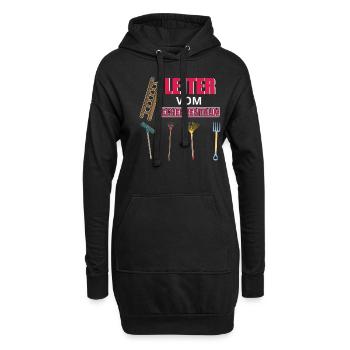 Leiter Vom Rechenzentrum Gartenarbeit Gärtner - Hoodie-Kleid - Schwarz - Vorne