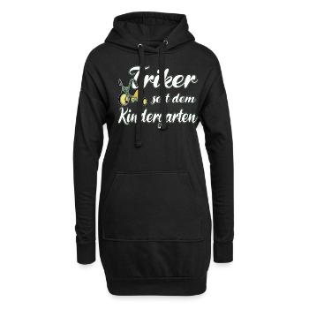 Triker lustiger Spruch - Kindergarten - Hoodie-Kleid - Schwarz - Vorne