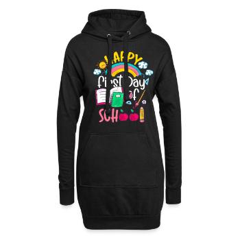 Happy First Day of School Teachers Back to School - Hoodie-Kleid - Schwarz - Vorne