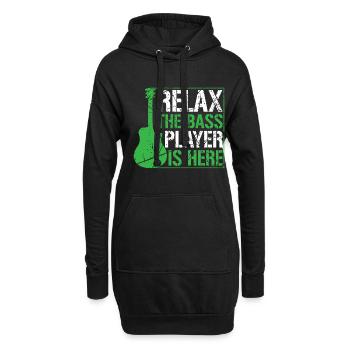 Bass Gitarrist Bassist Bass Spieler - Hoodie-Kleid - Schwarz - Vorne