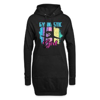 Gymnastique filles - Sweat-shirt à capuche long Femme - noir - Devant
