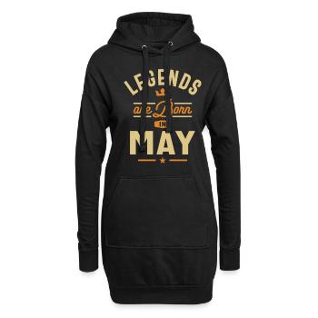 Les légendes sont nées en mai anniversaire - Sweat-shirt à capuche long Femme - noir - Devant