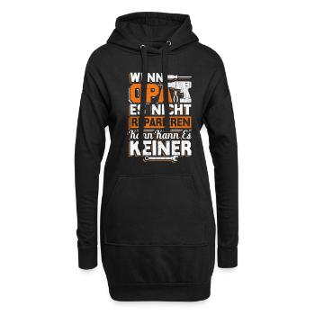 Wenn Opa Es Nicht Reparieren Kann Dann Kann Es Kei - Hoodie-Kleid - Schwarz - Vorne