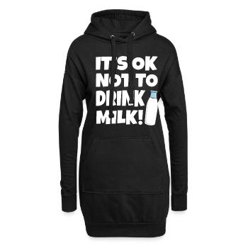 Lait - Sweat-shirt à capuche long Femme - noir - Devant