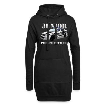 Officier de police subalterne Policier De voiture de police - Sweat-shirt à capuche long Femme - noir - Devant