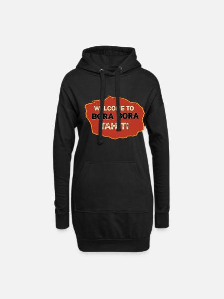 Bora Bora Tahiti Sonne Meer Strand Urlaub - Hoodie-Kleid - Schwarz