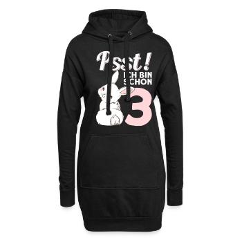 Kindergeburtstag Mädchen 3. Geburtstag - Hoodie-Kleid - Schwarz - Vorne