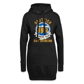 Bier Schotte Schottland Geschenk - Hoodie-Kleid - Schwarz - Vorne