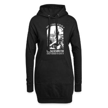 Forgeron Enclume Forgeant Marteau-ferrant Marteau Cadeau En Acier - Sweat-shirt à capuche long Femme - noir - Devant