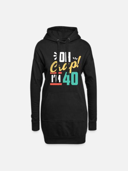 40th birthday - Hoodie Dress - black