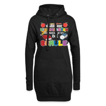 Machs Gut Kindergarten Ich Rocke Jetzt Die Schule - Hoodie-Kleid - Schwarz - Vorne