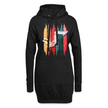 Parkour Laufen Geschenk - Hoodie-Kleid - Schwarz - Vorne