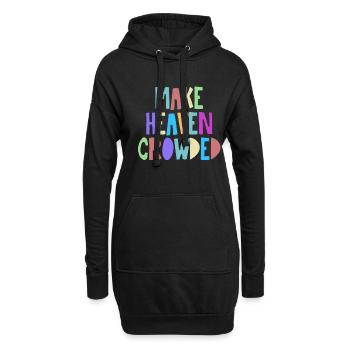 Machen Sie den Himmel überfüllt Jesus Christus katholisches Geschenk - Hoodie-Kleid - Schwarz - Vorne
