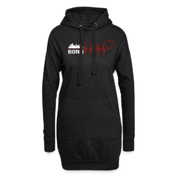Bonn - Hoodie-Kleid - Schwarz - Vorne