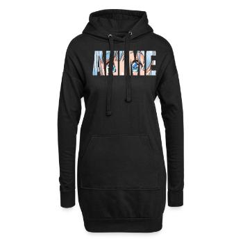 Anime - Hoodie-Kleid - Schwarz - Vorne