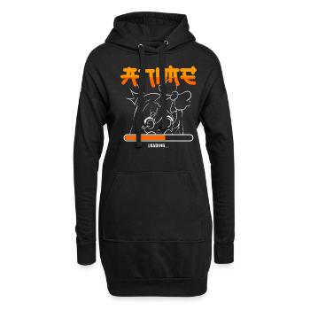 Anime - Sweat-shirt à capuche long Femme - noir - Devant