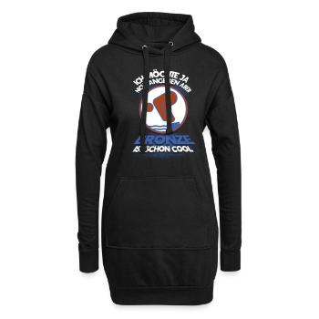 Schwimmen Schwimmer Bronze Geschenk - Hoodie-Kleid - Schwarz - Vorne