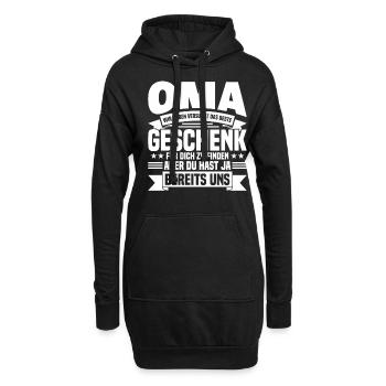 Oma lustiger Spruch Geburtstag Geschenk - Hoodie-Kleid - Schwarz - Vorne