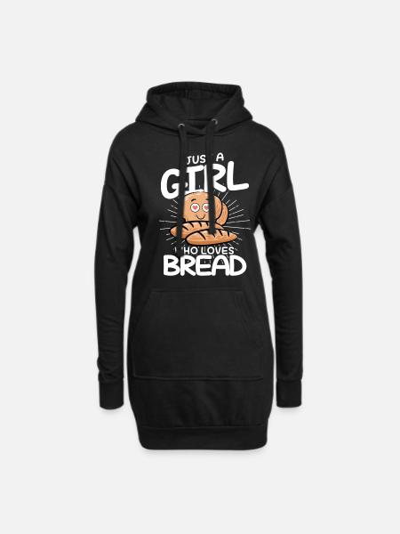 Brot - Hoodie-Kleid - Schwarz