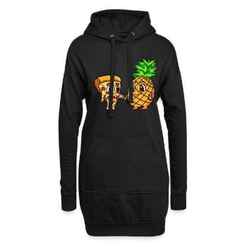 Pizza ANanas Hawaii chers amis - Sweat-shirt à capuche long Femme - noir - Devant
