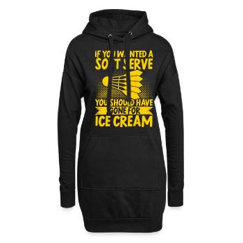 Badminton Badminton Evolution Badminton Player - Hoodie Dress - black - Front