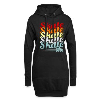 Inline skating - Hoodie Dress - black - Front