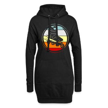 Inline skating - Hoodie Dress - black - Front