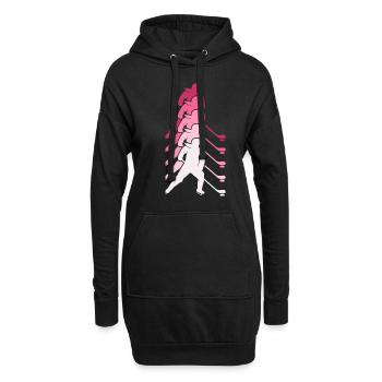 Hockey Eishockey Frauen Lustig Geschenk - Hoodie-Kleid - Schwarz - Vorne