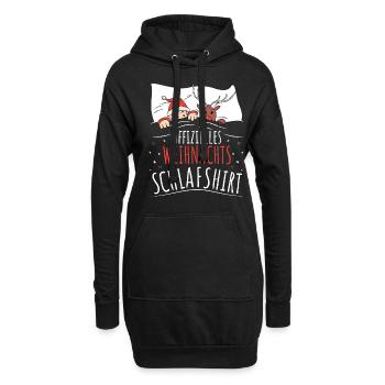 Offizielles Weihnachts Schlafshirt Santa Rudolph - Hoodie-Kleid - Schwarz - Vorne