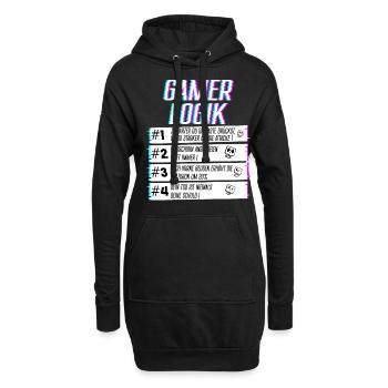 Logique de joueur lors du jeu Joueur de jeu Joueur joueur - Sweat-shirt à capuche long Femme - noir - Devant