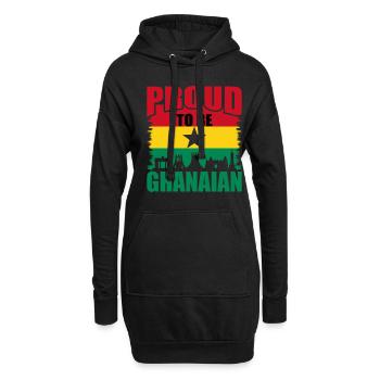 Ghana - Hoodie-Kleid - Schwarz - Vorne