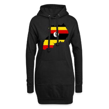 Uganda - Hoodie-Kleid - Schwarz - Vorne