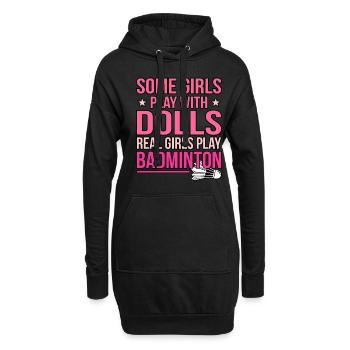 Lustiger Pickleball Badminton Federball - Hoodie-Kleid - Schwarz - Vorne