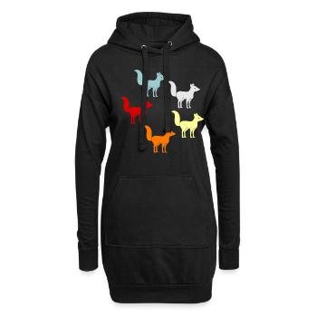 Fuchs - Hoodie-Kleid - Schwarz - Vorne