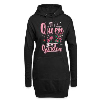 La Reine du jardin - Sweat-shirt à capuche long Femme - noir - Devant