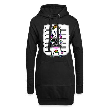 Klein aber gefährlich - Hoodie-Kleid - Schwarz - Vorne
