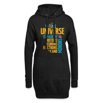 Wissenschaft - Hoodie-Kleid - Schwarz - Vorne