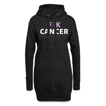 F Cancer Purple Pancreatic Cancer Awareness - Hoodie-Kleid - Schwarz - Vorne