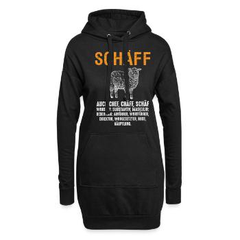 Schäff Chef Schaaf witzig sarkasmus - Hoodie-Kleid - Schwarz - Vorne