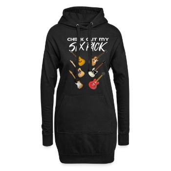 Gitarre - Hoodie-Kleid - Schwarz - Vorne
