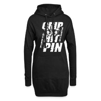 Bras de fer - Sweat-shirt à capuche long Femme - noir - Devant