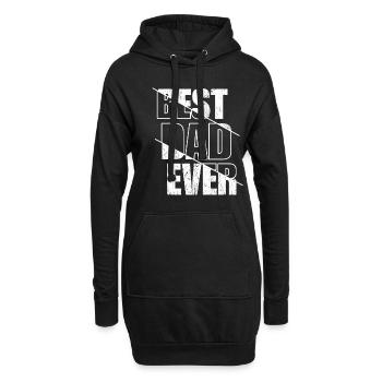 Meilleur papa de tous les temps - Sweat-shirt à capuche long Femme - noir - Devant