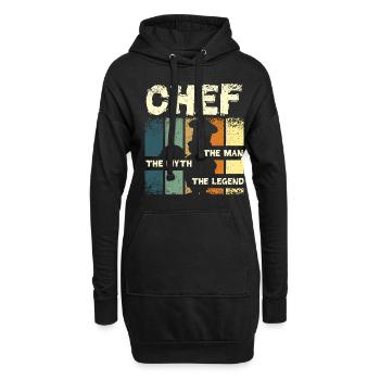 Chef la légende - Sweat-shirt à capuche long Femme - noir - Devant
