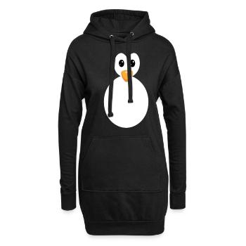 Penguin Body Whole Silhouette Kawaii Cute Penguin - Hoodie-Kleid - Schwarz - Vorne