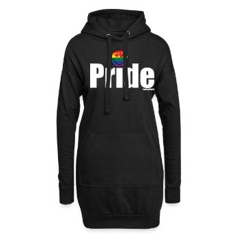 SmileyWorld Pride mit Rainbow Flag Colors Smiley - Hoodie-Kleid - Schwarz - Vorne