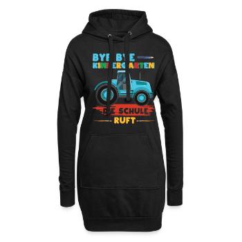 Kinder Kindergarten Die Schule Ruft Einschulung - Hoodie-Kleid - Schwarz - Vorne