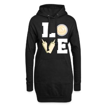 J’adore la mayonnaise mignonne cadeau d’épices - Sweat-shirt à capuche long Femme - noir - Devant