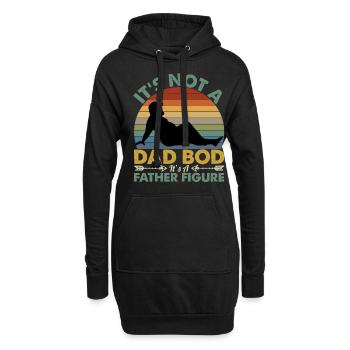 Ce n’est pas un papa Bod C’est une figure paternelle - Sweat-shirt à capuche long Femme - noir - Devant
